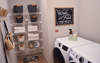 Full-size washer/dryers included